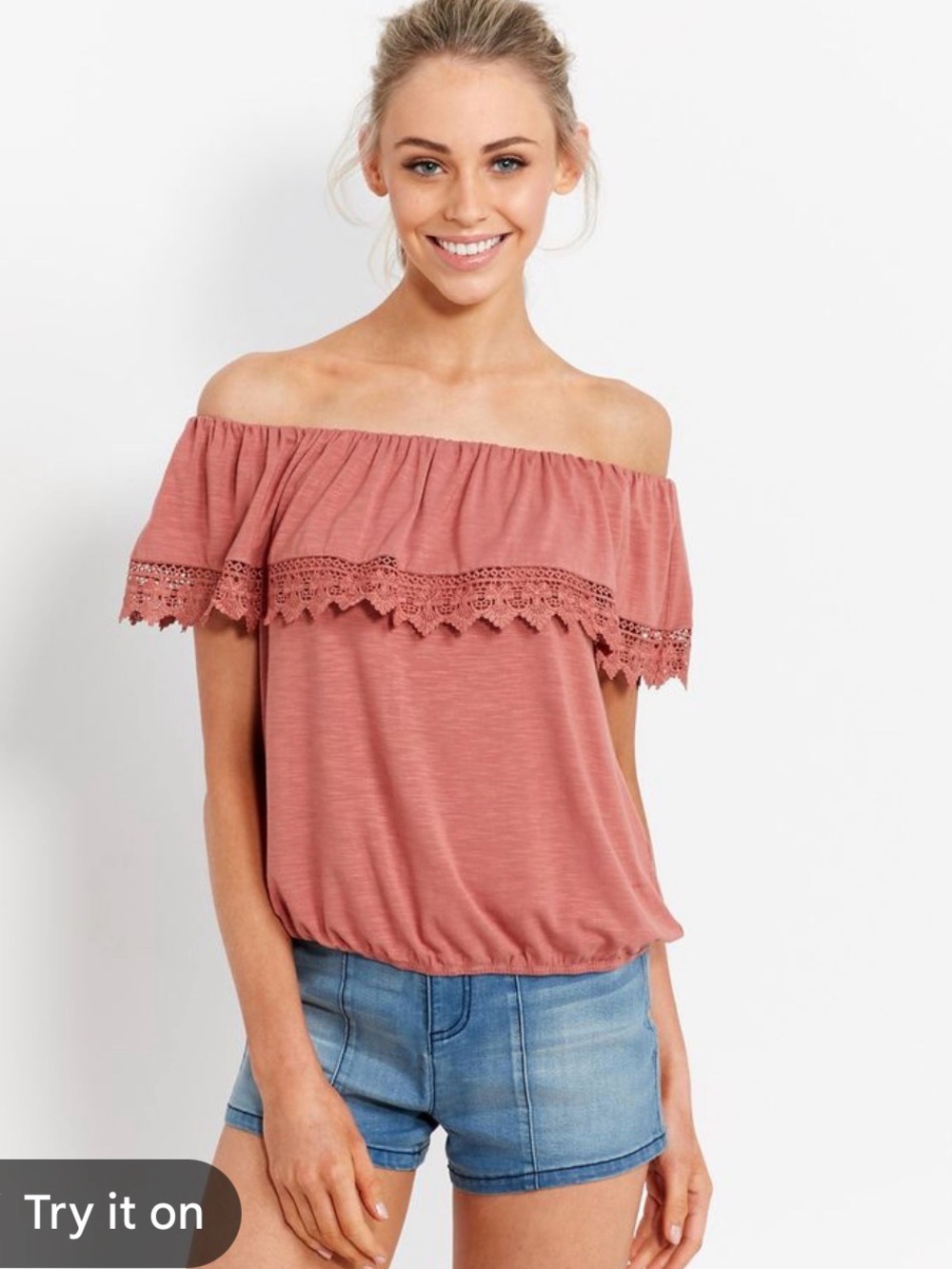Kids Old Navy Off-Shoulder Crochet Trim Camisole - Rose